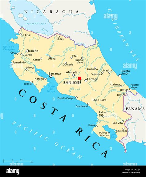costa rica capital map.